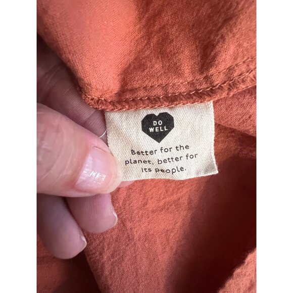 Womens Orange Tiered Midi Dress With Long Sleeves & Cutout Detail By Madewell - Picture 6 of 10